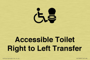 Accessible Toilet with Right to Left Transfer